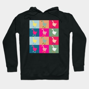 Multi-Colored Warhol Style Geese Hoodie